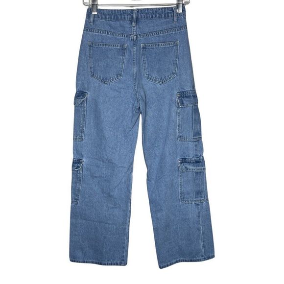 SHEIN Kids Blue Cargo Jeans - Picture 2 of 6
